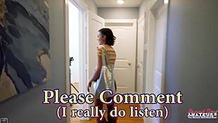 Skinny brunette coed Wendy gives a blowjob and a rimjob to a big hard cock