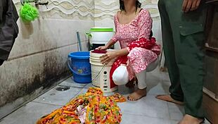 bhabhi says, 'fuck me while i wash clothes in the bathroom'