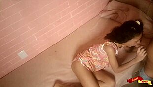 enteada chora durante sexo anal with babysitter in costumes