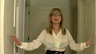 60-year-old mrs nina caught stepson jerking and jumped on his cock