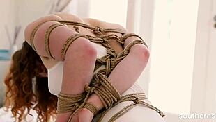 Is This Bound Hairy Beauty Ready For Some Intense Masturbation?