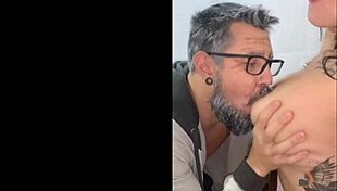 Is grandpa's big cock not rising anymore? He chokes, bends over, deepthroats, cums in mouth 😈