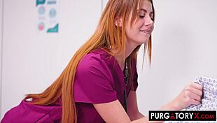 i cant believe stella luxx in scrubs gives handjob