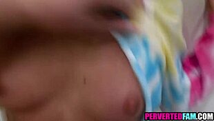 Submissive step sister throat and pussy fucked 😈