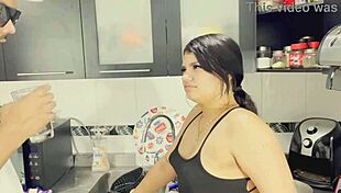 Boss Paid For Kitchen Fuck