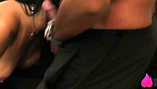 Is hot russian brunette pornstar surprised by thief eating pussy?