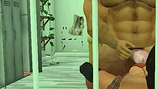 Heyward Shows Neighbor How to Exercise the Cumback Routine