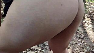 Hot married milf with big ass fucks stranger bareback in park