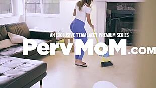 Is pervmom hot cougar sucking stepsons cock in bathroom?