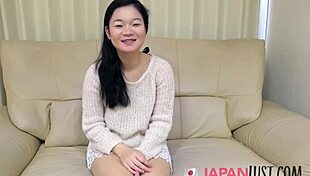 Skinny Japanese Teen Spreads For POV Sex And Cum