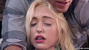 helpless saloon maid endures rough anal bondage