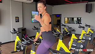 Latinas steamy gym workout ends with ass pounding