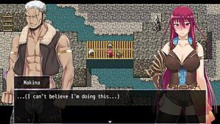 Fallen Makina gets tied up and convinces bandit Bardo with her body.