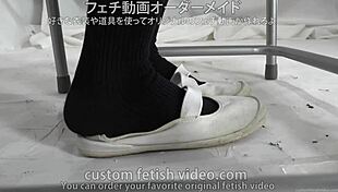 Socks fetish exploration. Detailed focus on feet, shoes, and various sock types.