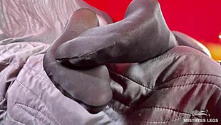My anthracite nylon feet rubbing against each other near your face!