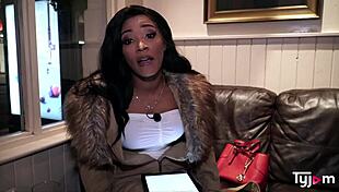 Hot ebony Kiki Minaj having a DP with two hard cocks.