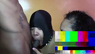 A big butt BBW MILF joins a banging gangbang orgy.