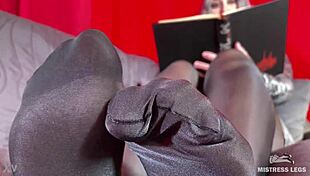 My anthracite nylon feet rubbing against each other near your face!
