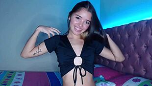 Little stepdaughter has fun showing off!