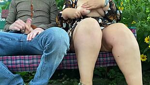 i watch this milf masturbate her horny pussy and cum from her handjob