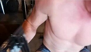 Working Out While Stroking Cock Until Multiple Cums - Intense Session