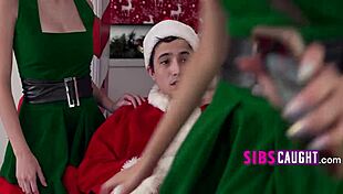 stepsister & her slutty friends spend christmas with me