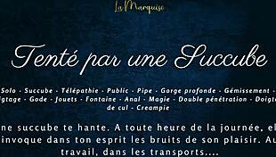 Tenté par une succube french dirty talk public succubus anal