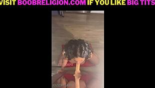 Busty Latina With Natural Tits And Big Ass Blows And Titfucks Her Dildo Solo