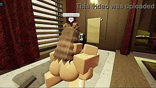 This hot brunette with a fat ass sucks and fucks in the bathtub 😍