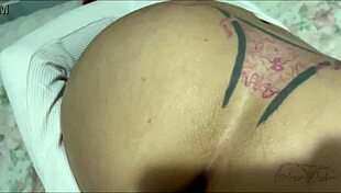 Stepmom coming out of shower, hard cock instantly