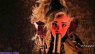 Gemma Smithy blowjob training 😈 bondage slave monster