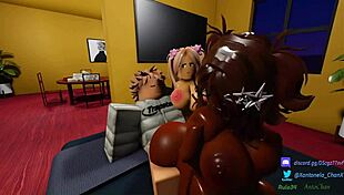 two sexy pizza workers fuck customer