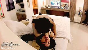 Fucked hard with big ass big boobs asian bunny girl