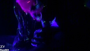 Blow job with banana and oiled cock!