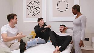 My ebony roommate wants a wild spanish party with the bud brothers