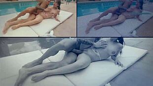 fucking hard on the pool terrace tru kait and chris diamond 😈