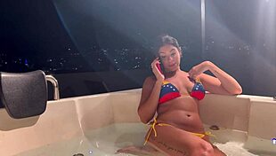 latina hotwife with tan lines cheats on her husband with a big dick white man