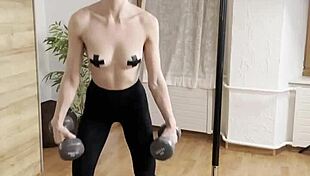 Naked Power Flexing with Miss Daisy Diamond