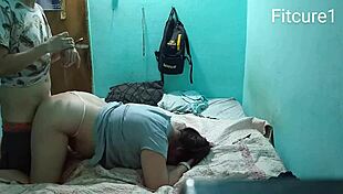 we fucked the chubby girl tangled in bed