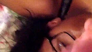 My ebony girlfriend gags on my bwc