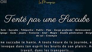 Tenté par une succube french dirty talk public succubus anal