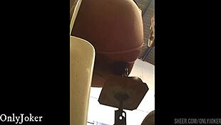 Riding the sex machine up and down on my ass!