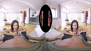 wifey needs attention in reality vr scene