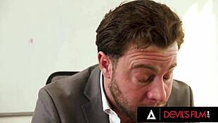 Gorgeous office babe gets ass pounded