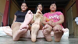 Look at these feet! Want to worship my soles?