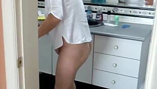 Hairy Pussy Overflowing With Huge Cumshot