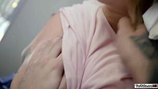 evelin gets doggystyled in the kitchen