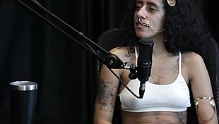 I show off my chest tattoos after talking about my small wins, like fingering asses and giving blowjobs - bibi hourani in sheer red