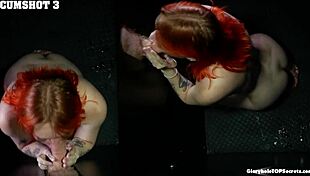 show us what a redhead can do at the gloryhole