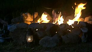 I remember Brooke Ballentyne fucking the hired ranch hand by the fireside outdoors, creampie and all.